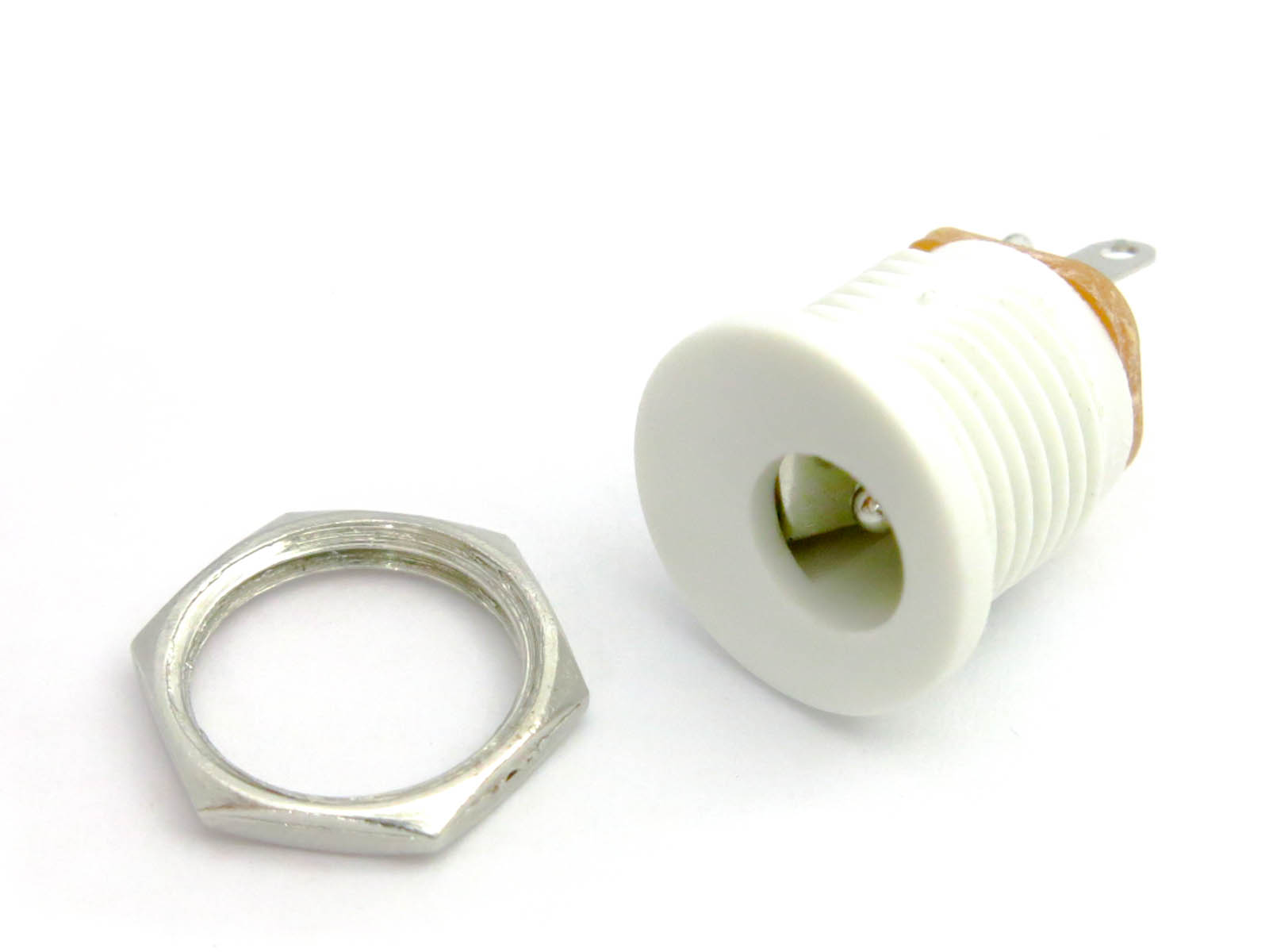 DC Power Jack 2.1mm with board - WHITE