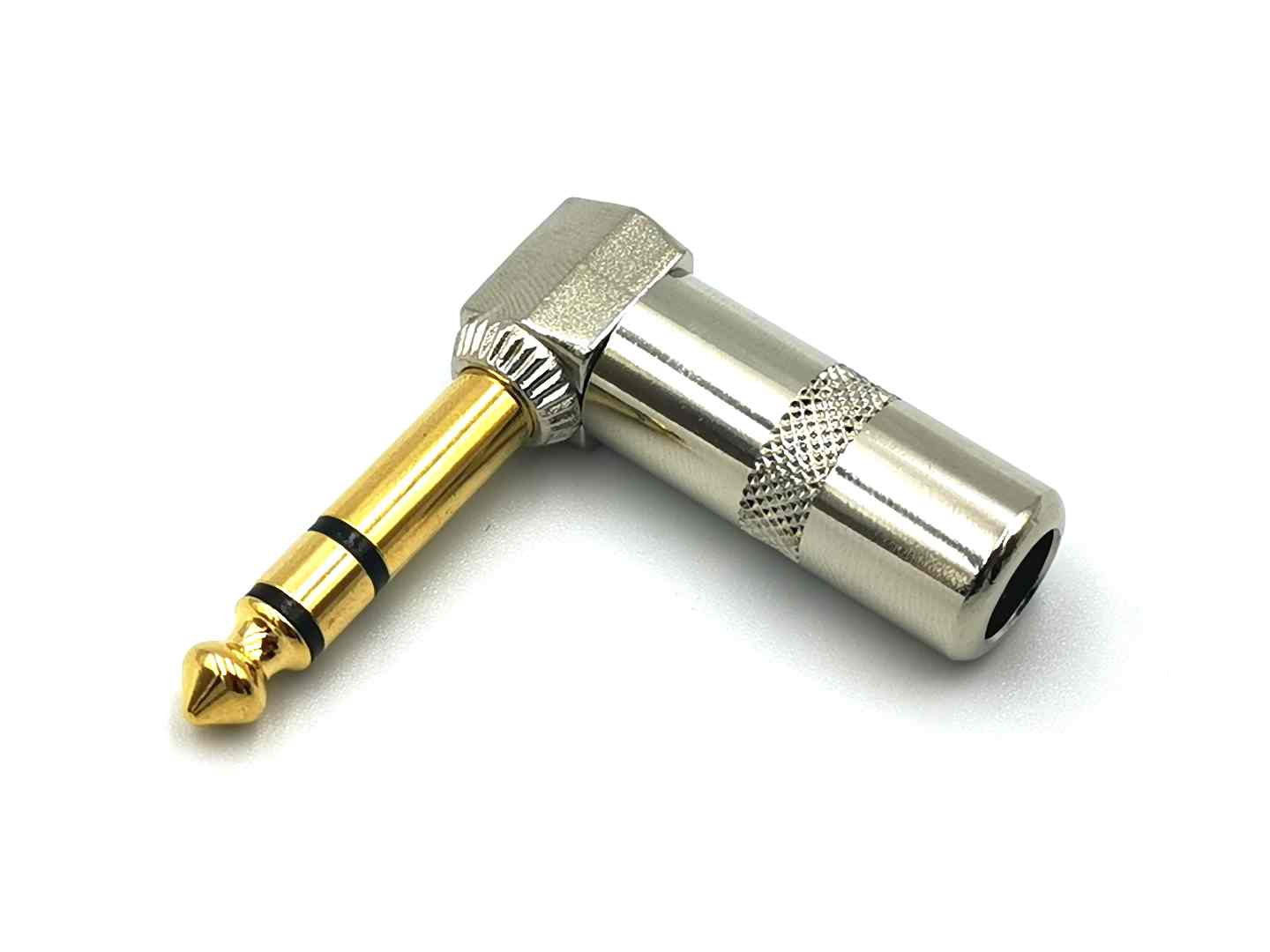 TRS Right Angled Stereo Plugs 1/4 Gold tip