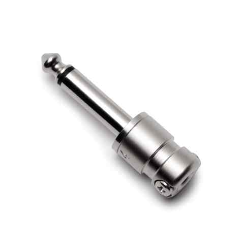 SquarePlug SPS4 Compact Soldered Straight 1/4'' Plug, Matte Nickel