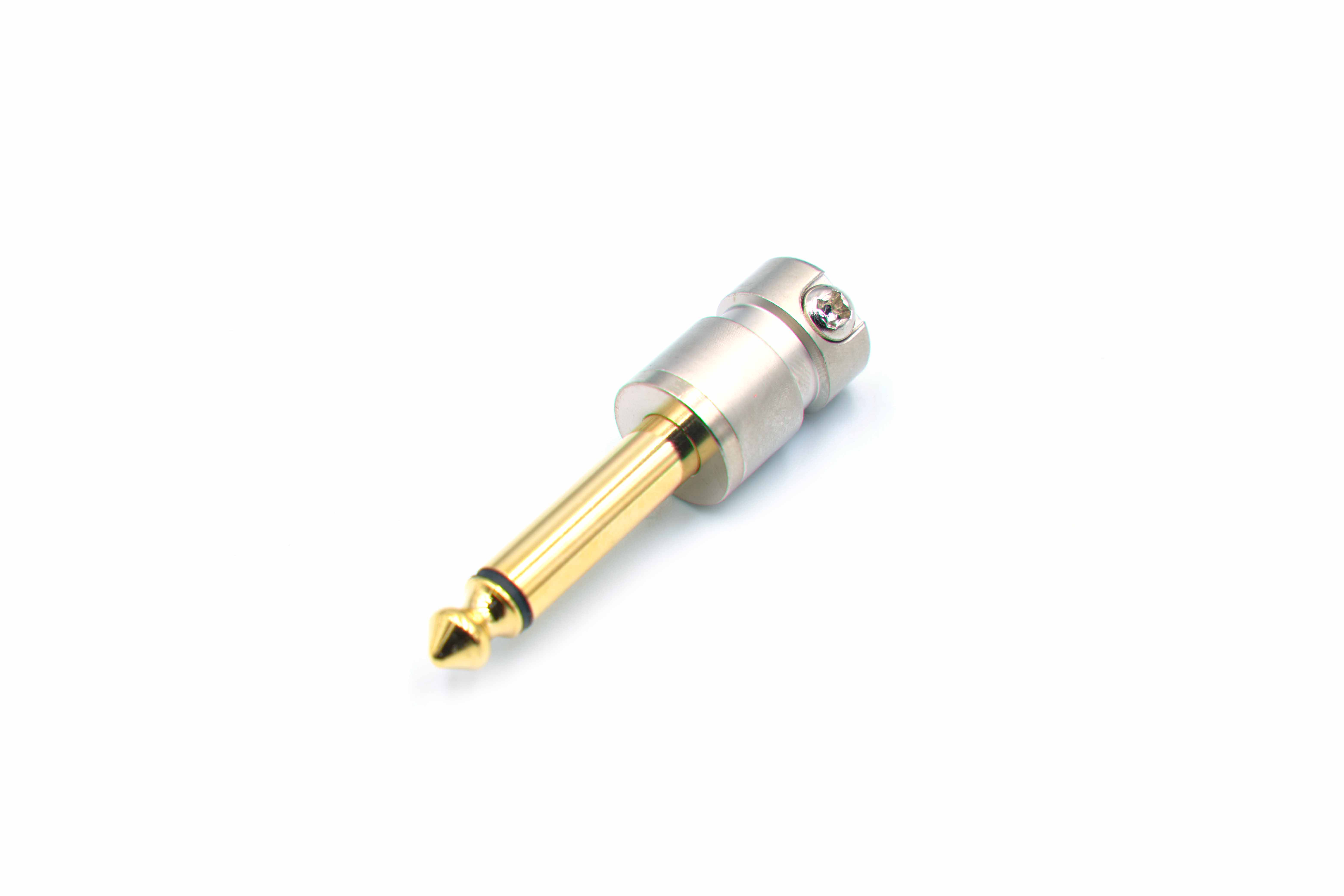 Qable Circa 6.35mm TS Mono Straight Short Body Plugs Nickel